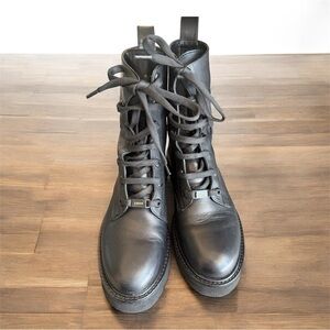 Luxury Leather Combat Boots – EU 38 / US 8